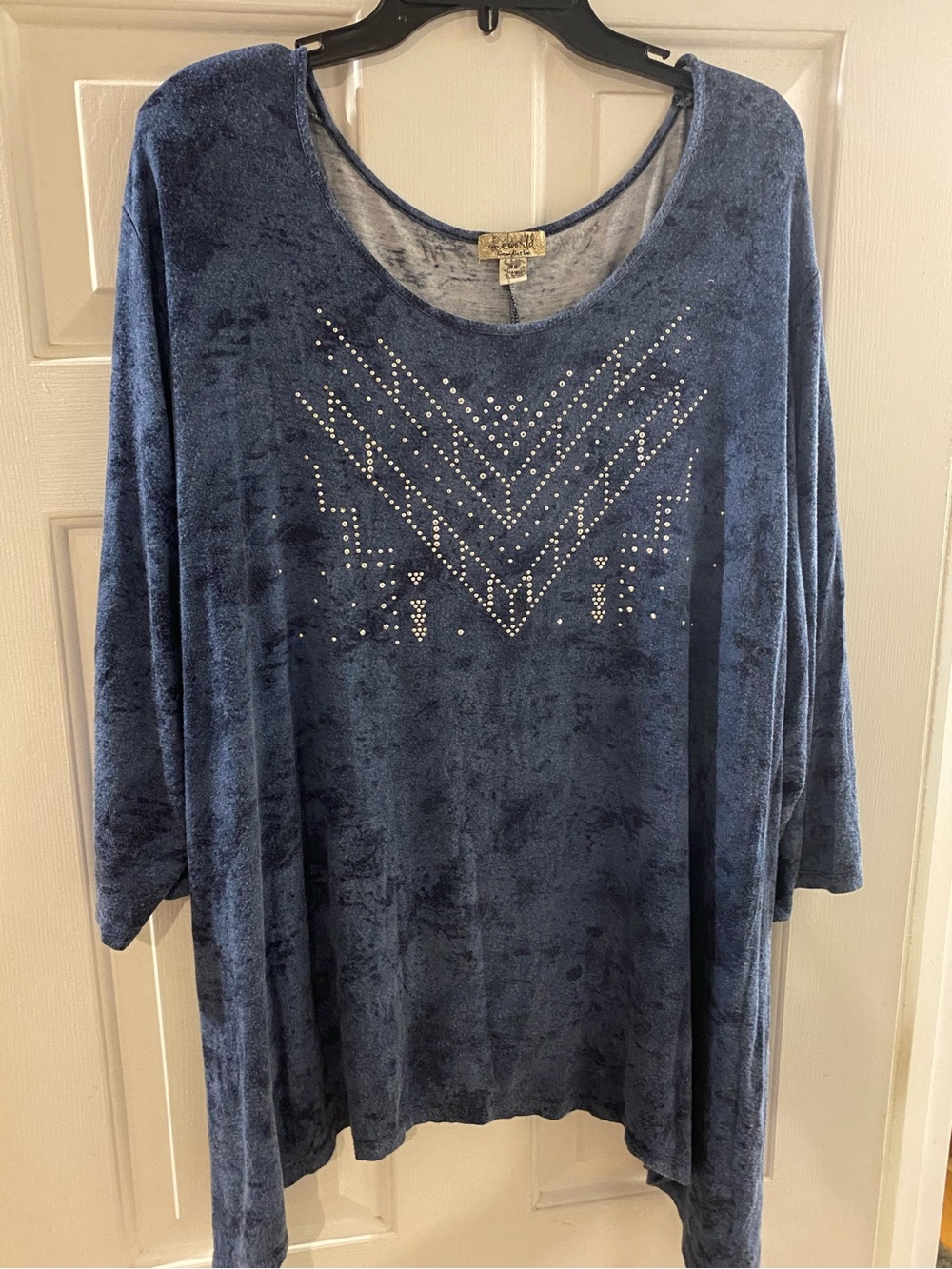 One World 3x Embellished Blue Women’s Top